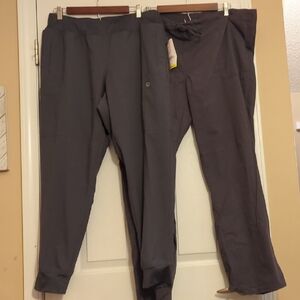 Women's Pewter Grey Scrub Pants! Elastic And Drawstring! Wink & Scrubstar! XL